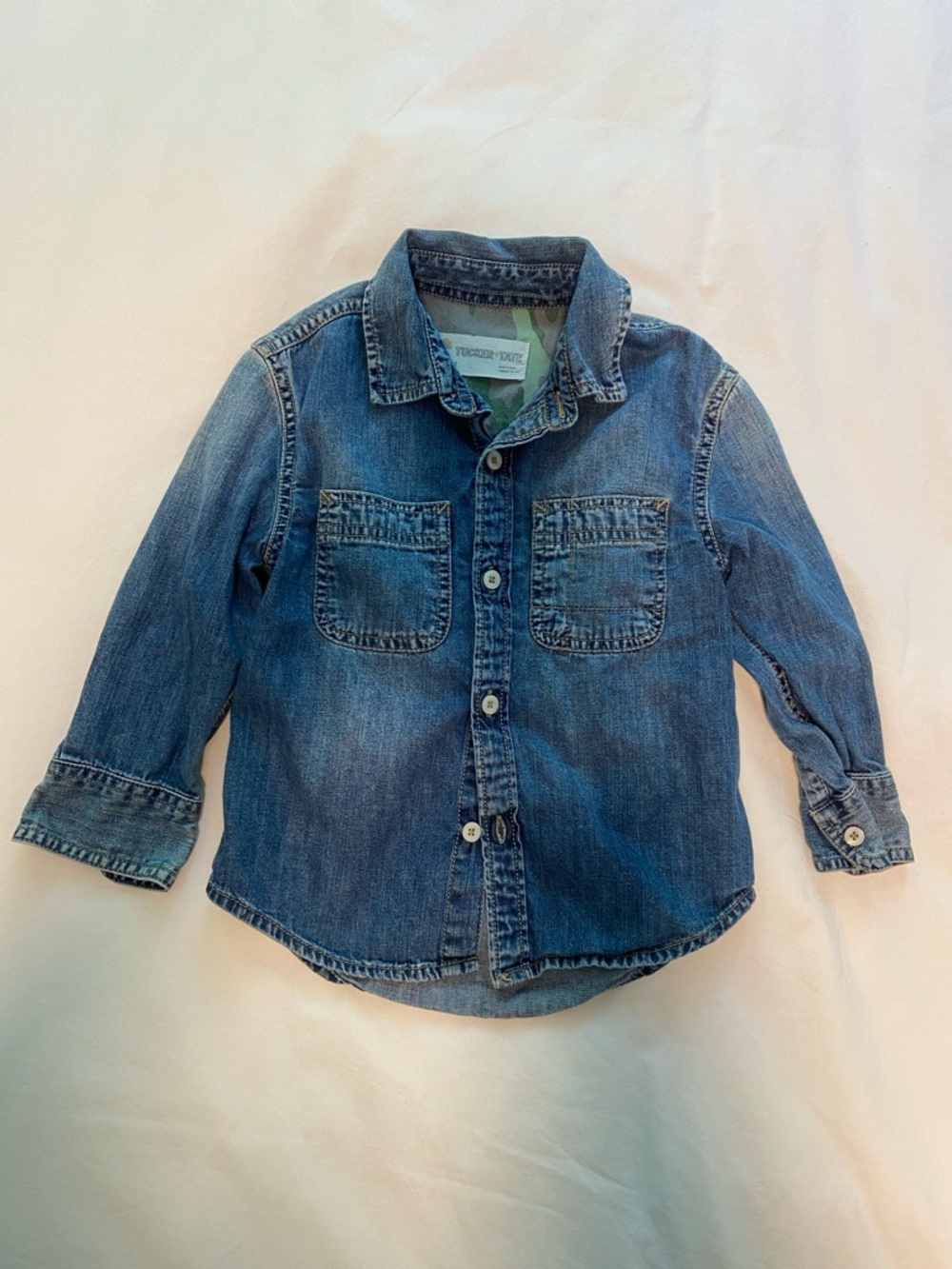 Tucker + Tate 100% Cotton Denim Button-Down Denim Shirt